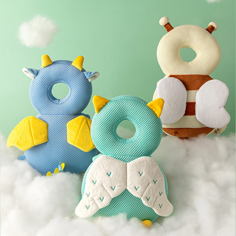 1-3T Toddler Baby Head Protector Safety Pad Cushion Back Prevent Injured Angel Bee Cartoon Security Pillows